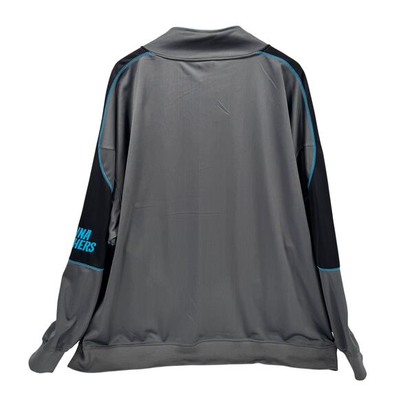 Carolina Panthers Jacket Mens 5XL Gray Black Full Zip + Pockets NFL Team Apparel - Picture 5 of 7